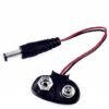 9V Battery Connector with DC Jack for Power Supply Projects