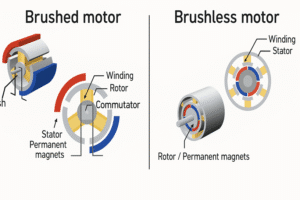 difference between brushed and brushless dc motors