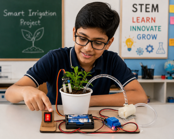 ElectroComps.in Smart Irrigation Science Project Kit packaging