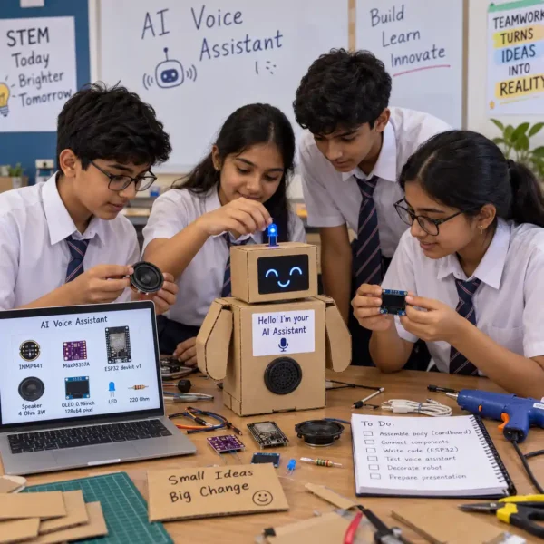 ESP32 AI Voice Assistant School Science Project – Powerful DIY STEM Kit