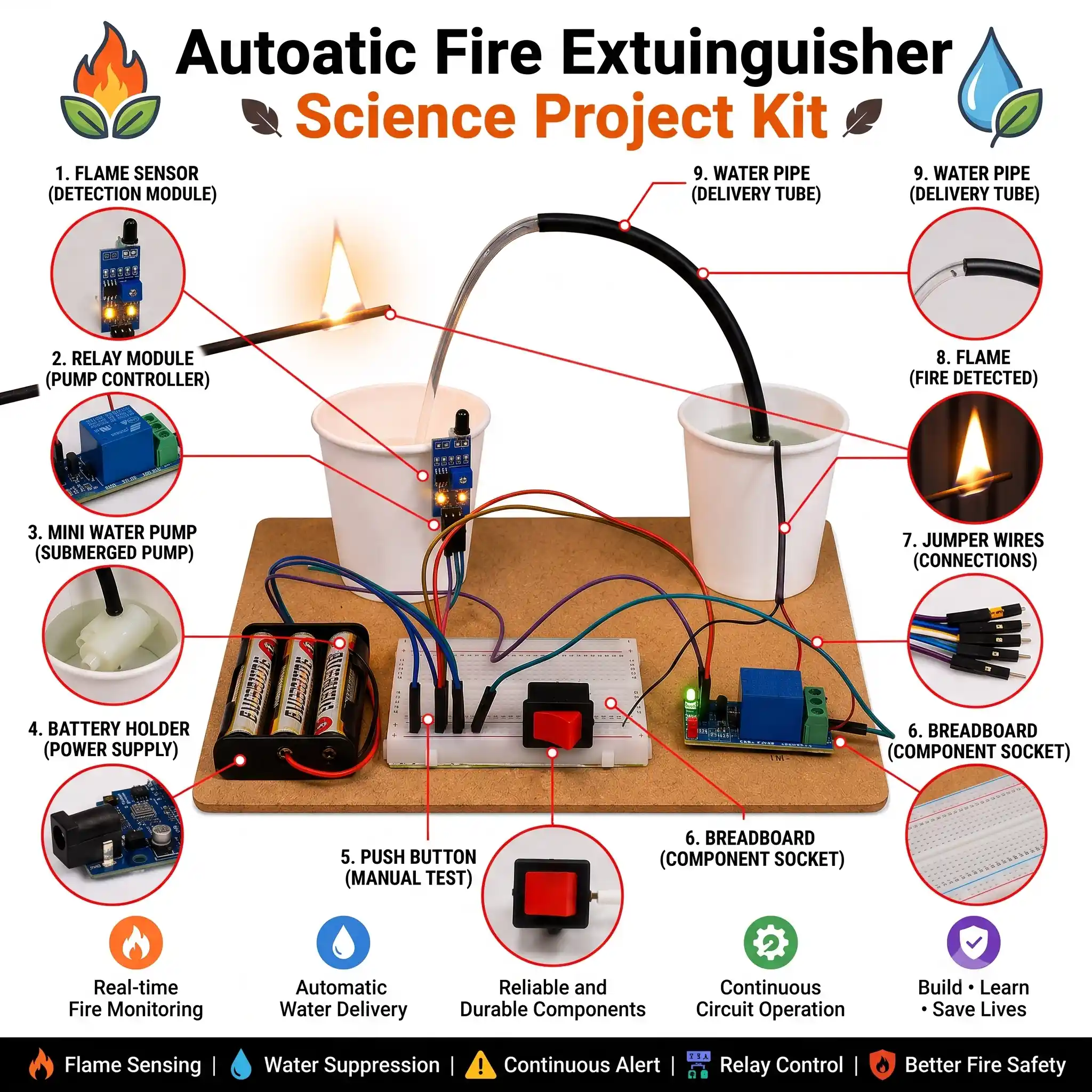 Automatic Fire Extinguisher Science Project